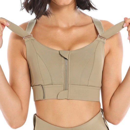 CROP - verstellbarer Front-Zip BH